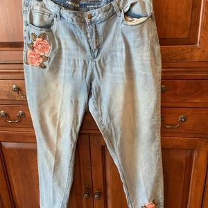 Westport Embroidered Jeans Plus